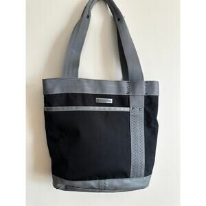 Columbia Insulated Lunch Tote Black Gray Zip Top O/S Cooler Bag